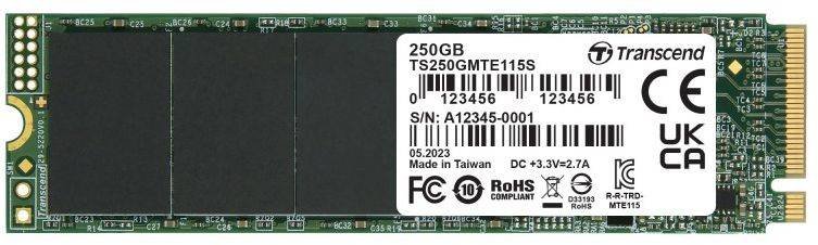 SSD Transcend 115S TS250GMTE115S PCI-E 3.0 x4 250Gb M.2 2280 0.2 DWPD