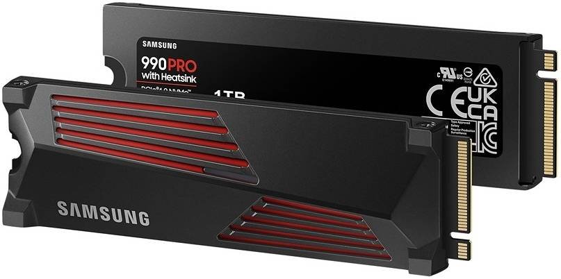 SSD Samsung 990 Pro MZ-V9P1T0CW, 1000GB, M.2(22x80mm), NVMe 2.0, PCIe 4.0 x4, V-NAND TLC, R/W 7450/6900MB/s, IOPs 1 200 000/1