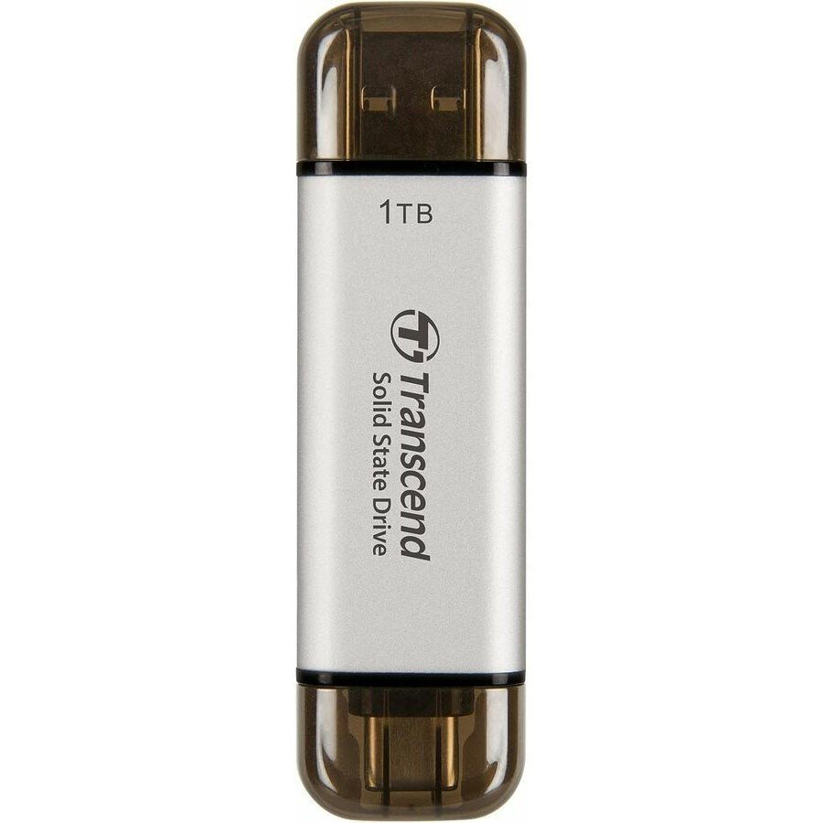 SSD Transcend ESD310C TS1TESD310S 1TB USB 3.2 Gen 2.1 Type-C R/W - 1050/950 MB/s серебристый