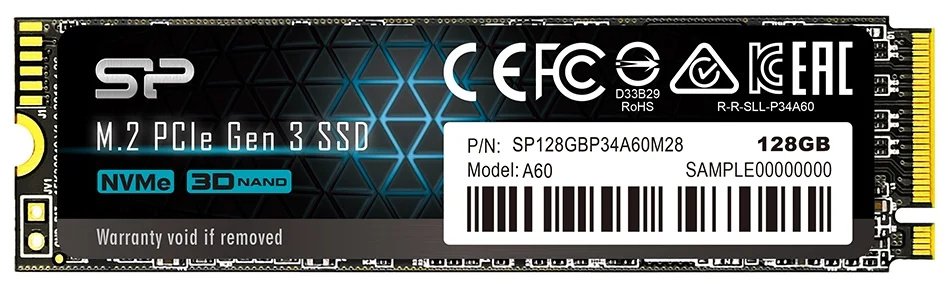 SSD Silicon Power SP128GBP34A60M28 PCI-E x4 128Gb M-Series M.2 2280