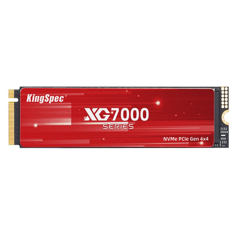 SSD KingSpec XG7000 Series (XG7000-2TB) 2.0Tb M.2 (PCI-E 4.0 x4, up to 7400/6600MBs, 3D TLC, 1200TBW, NVMe 1.4, 22х80mm, heat