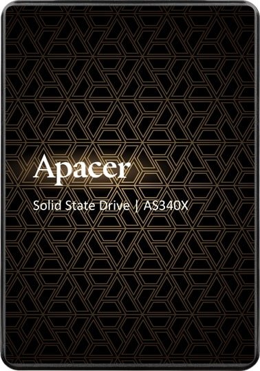 SSD 2.5" 240GB SATA3 Apacer AS340X (AP240GAS340XC-1) (550/520, IOPS 38/75K, MTBF 1.5M, 3D  TLC, 140TBW, 0,53DWPD, RTL)