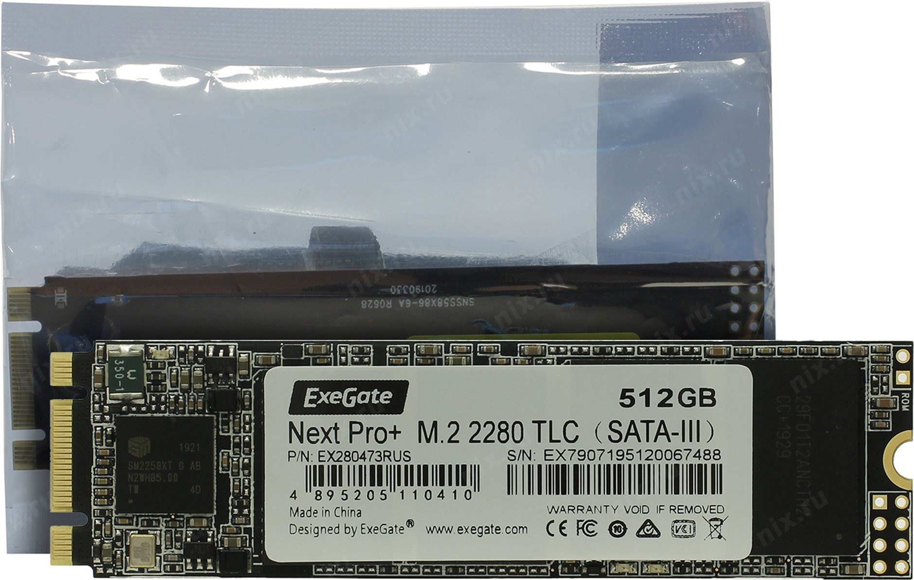 SSD ExeGate EX280473RUS UV500MNextPro+ 512 Gb M.2 2280 3D TLC SATA-III