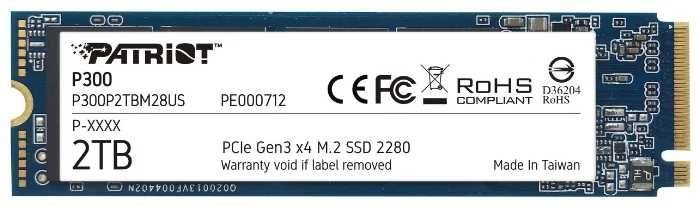 SSD Patriot PCI-E x4 2Tb P300P2TBM28 P300 M.2 2280