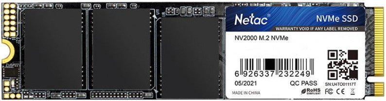 SSD Netac M.2 2280 NV2000 NVMe PCIe 256GB NT01NV2000-256-E4X