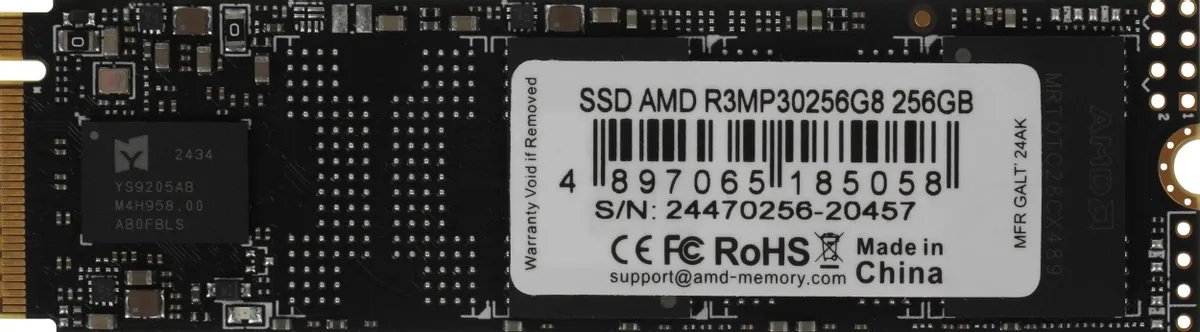 SSD AMD Radeon R3MP30256G8 256GB PCIe 3.0 x4 M.2 2280
