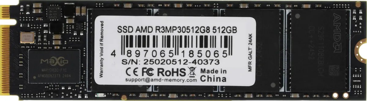 SSD AMD Radeon R3 R3MP30512G8 512ГБ, M.2 2280, PCIe 3.0 x4