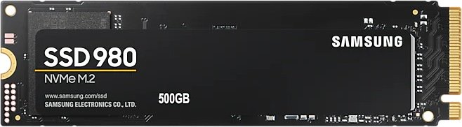 SSD Samsung 980 SSD 500Gb MZ-V8V500BW V-NAND 3-bit MLC, M.2 (2280) PCIe 3.0 x4, NVMe 1.4, R3100/W2600, IOPs 400 000/470 000