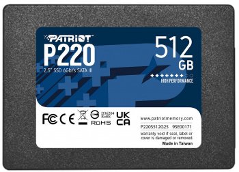 SSD Patriot P220 P220S512G25 SATA III 512Gb 2.5"