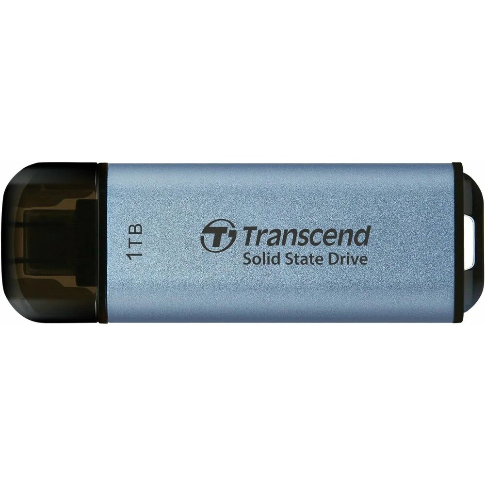 SSD Transcend ESD300 (TS1TESD300C) 1.0Tb (USB3.2 gen 2, Type C, 1050/950Mbs, 3D Nand, 60x20x7.8mm, 9g) голубой