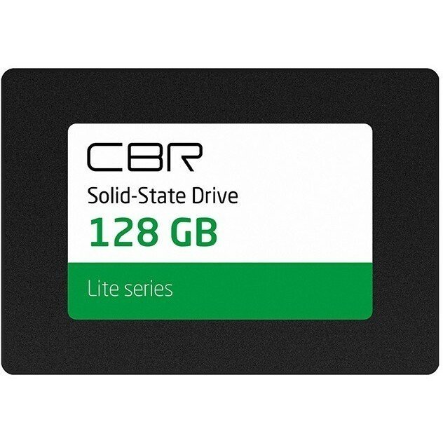 SSD CBR SSD-128GB-2.5-LT22, серия Lite, 128 GB, 2.5", SATA III 6 Gbit/s, SM2259XT, 3D TLC NAND, R/W speed up to 550/520 M