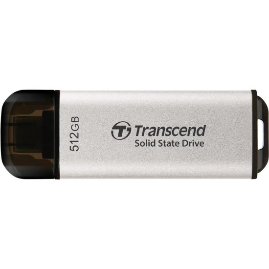 SSD Transcend 512Gb ESD300 TS512GESD300S серебристый (USB3.2 gen 2, Type C, 1050/950Mbs, 3D NAND, 60x20x7.8mm, 9g)
