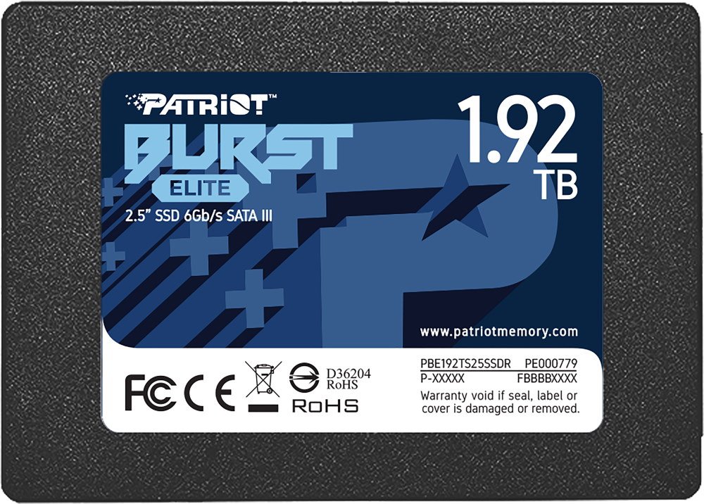 SSD PATRIOT PBE192TS25SSDR SATA2.5" 1.92TB BURST E