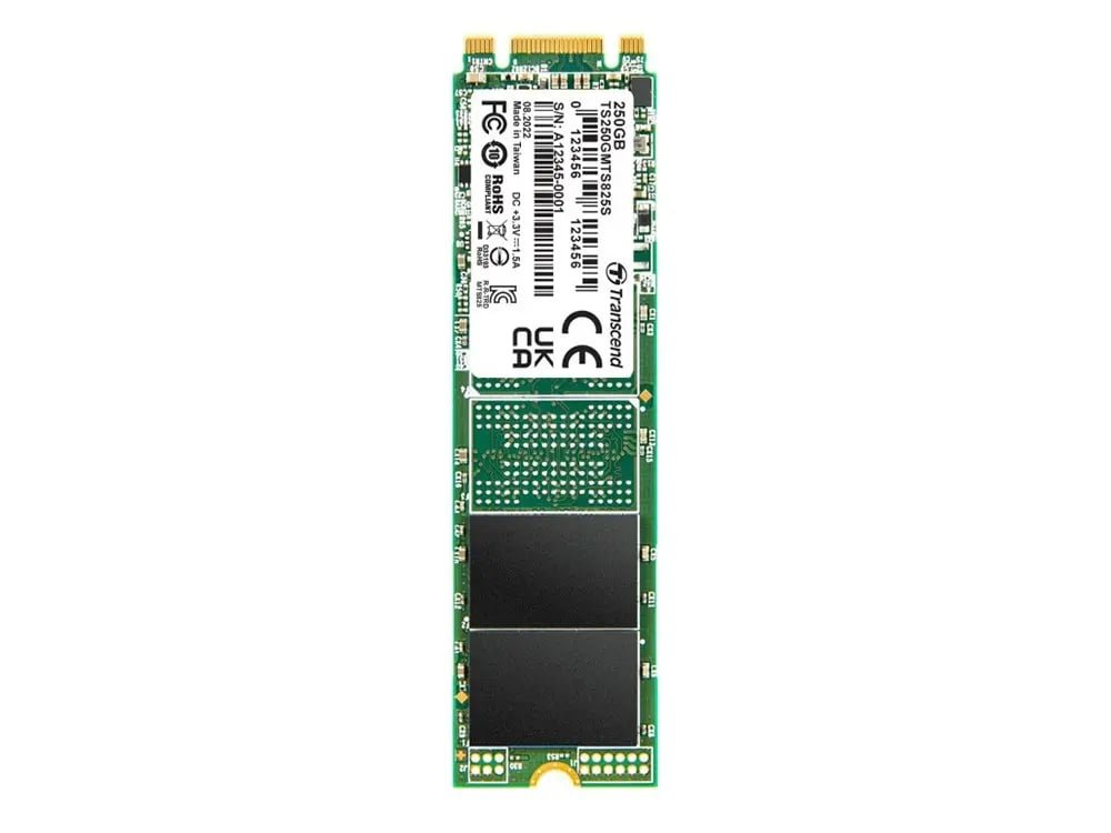 SSD Transcend MTS825 (TS250GMTS825S) M.2 250Gb (SATA3, up to 500/330MBs, 3D NAND, 90TBW, 22x80mm)