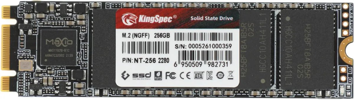 SSD KINGSPEC NT-256 2280, 256GB, M.2(22x80mm), SATA3, R/W 550/500MB/s