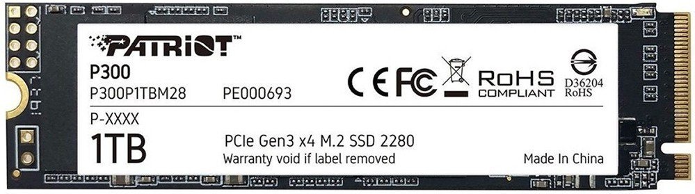 SSD Patriot PCI-E x4 1Tb P300P1TBM28 P300 M.2 2280