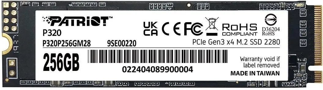 SSD Patriot P320 P320P256GM28 PCIe 3.0 x4 256GB M.2 2280