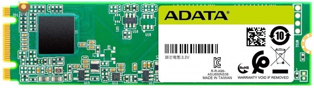 SSD ADATA SU650 (ASU650NS38-1TT-C) M.2 2280 1TB SATA 6Gb/s, 550/510, IOPS 80/60K, MTBF 2M, 3D TLC, RTL (936028)