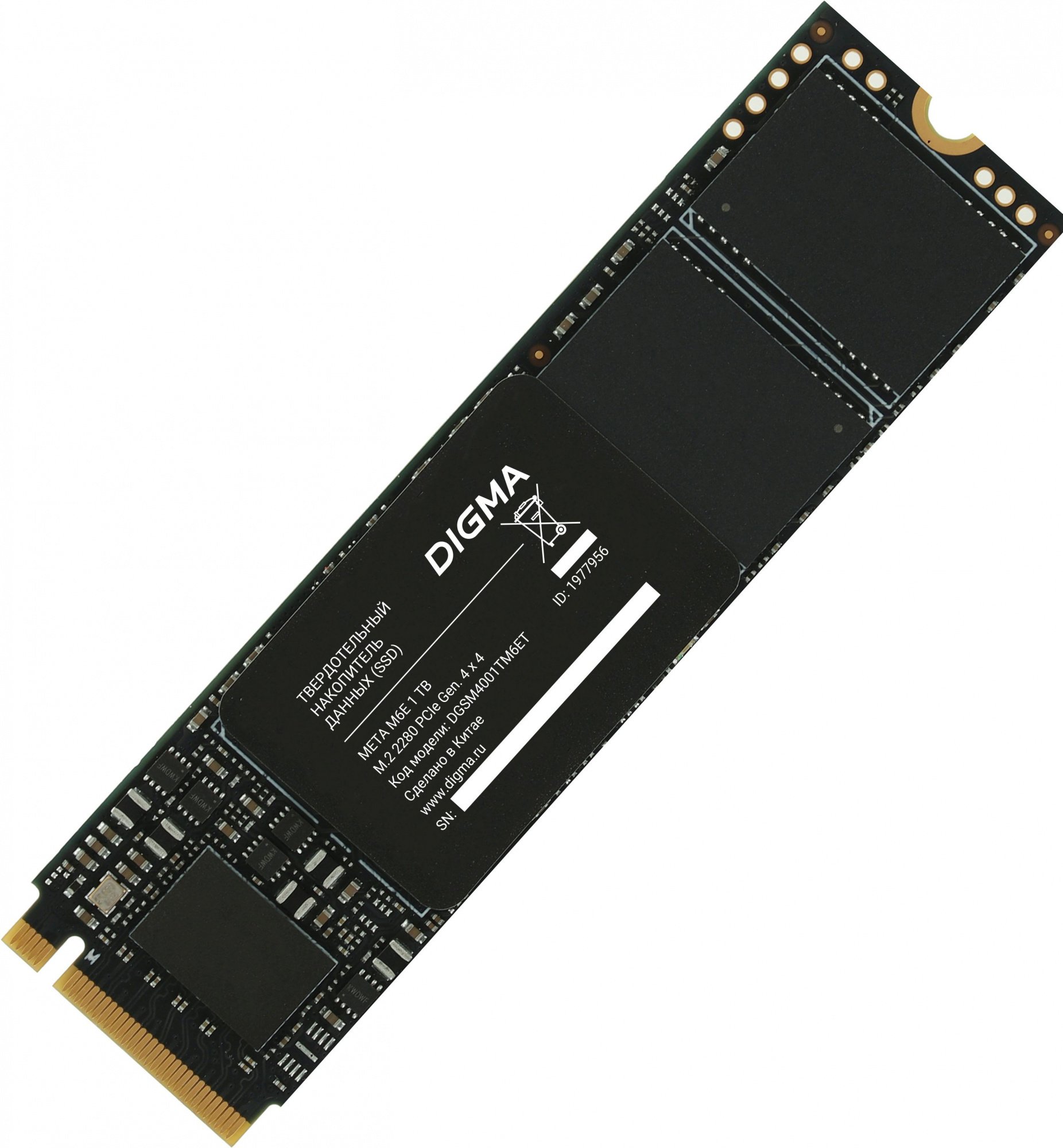 SSD Digma Meta M6E DGSM4001TM6ET PCIe 4.0 x4 1TB M.2 2280