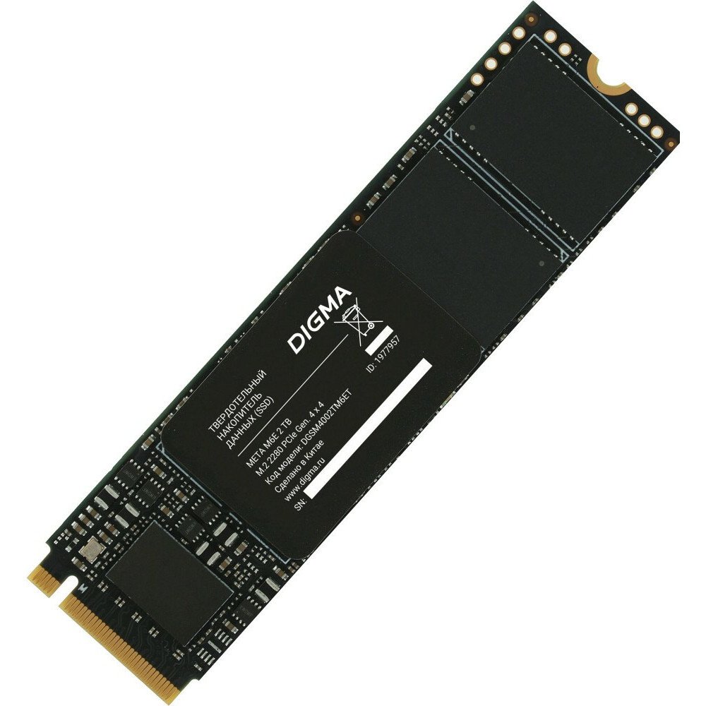 SSD Digma Meta M6E DGSM4002TM6ET PCIe 4.0 x4 2TB M.2 2280