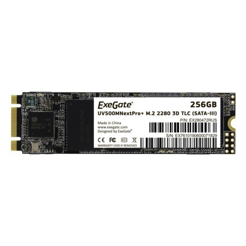 SSD ExeGate EX280472RUS UV500MNextPro+ 256 Gb M.2 2280 3D TLC SATA-III