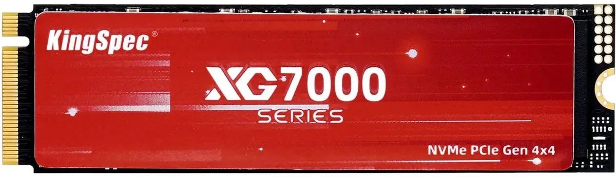 SSD KingSpec XG7000 (XG7000-512) M.2 512Gb (PCI-E 4.0 x4, up to 7200/4400MBs, 3D TLC, 300TBW, NVMe 1.4, 22х80mm, heatsink)