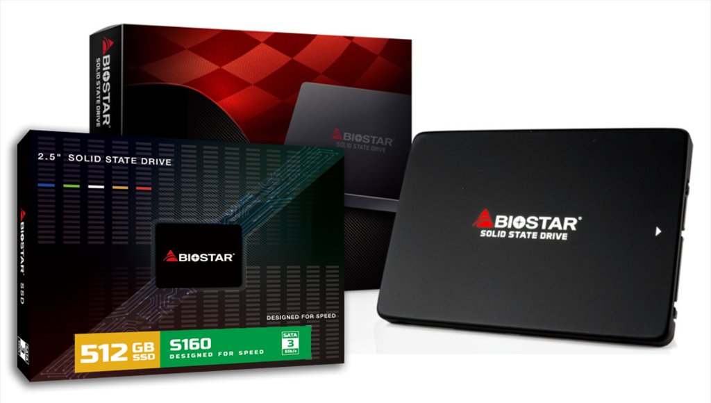 SSD Biostar S160 (S160-512G) 512GB (2.5", SATA 3.0, 3D TLC, 550/485MB/s)