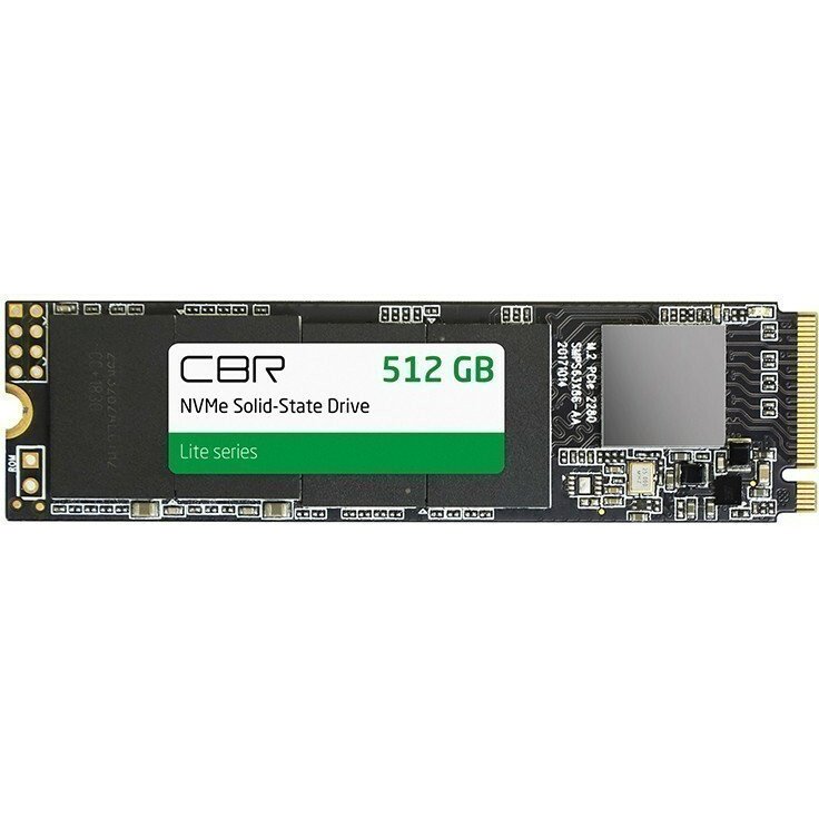 SSD CBR SSD-512GB-M.2-LT22, серия Lite 512 GB, M.2 2280, PCIe 3.0 x4, NVMe 1.3