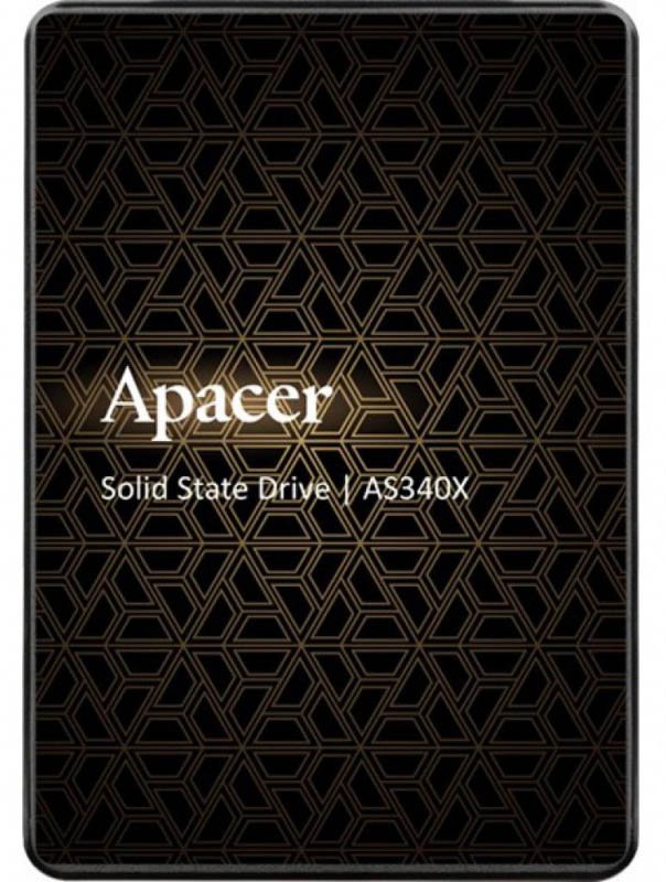 SSD 2.5" 120GB SATA3 Apacer PANTHER AS340 (AP120GAS340XC-1) (550/500, IOPS 38/75K, MTBF 1.5M, 3D TLC, 70TBW, 0,53DWPD, RTL)