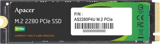 SSD Apacer 1TB AS2280P4U (AP1TBAS2280P4U-1) M.2 PCIe Gen3x4, R3500/W3000 Mb/s, MTBF 1.8M, 3D NAND, NVMe, Retail