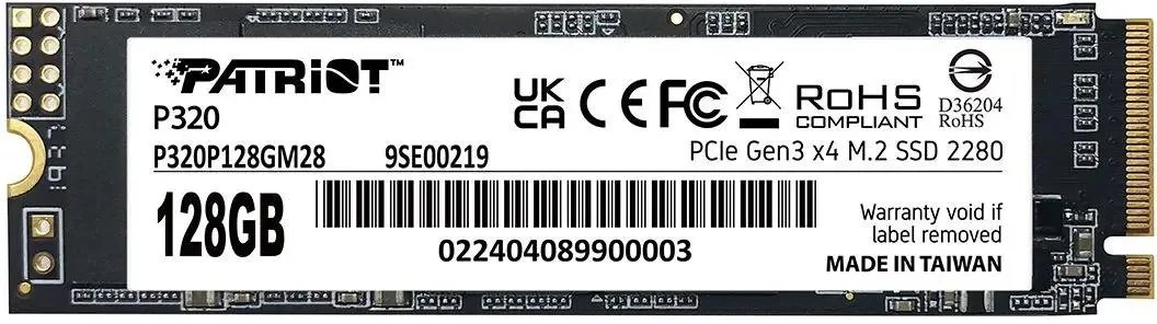 SSD Patriot P320 P320P128GM28 PCIe 3.0 x4 128GB M.2 2280
