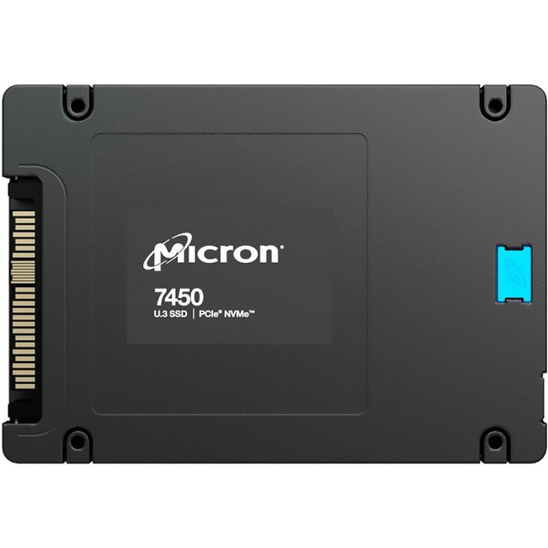 SSD Micron 7450 MAX, (MTFDKCC12T8TFS-1BC1ZABYY) 12800GB, U.3(2.5" 15mm), NVMe, PCIe 4.0 x4, 3D TLC, R/W 6800/5600MB/s