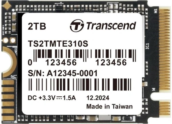 SSD Transcend MTE310S, 2TB, 3D TLC NAND, M.2 2230,PCIe Gen4x4, R/W - 5000/4000 MB/s