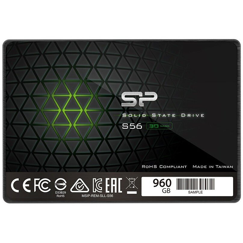 SSD Silicon Power S56 (SP960GBSS3S56A25) 960GB, 2.5", SATA III R/W - 560/530 MB/s TLC