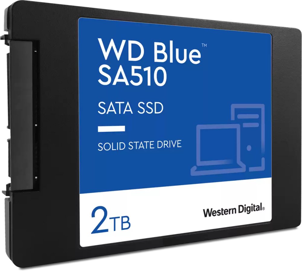 SSD WD Blue WDS200T3B0A 2.0TB, 2.5" 7mm, SATA3, R/W 560/530MB/s, IOPs 95 000/84 000, TBW 500, DWPD 0.1
