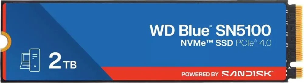 SSD Western Digital Green SN5100 (WDS200T5B0E) 2Tb, M2.2280 PCIe 4.0, 7100MBs/6700MBs, TBW 900, 1 year