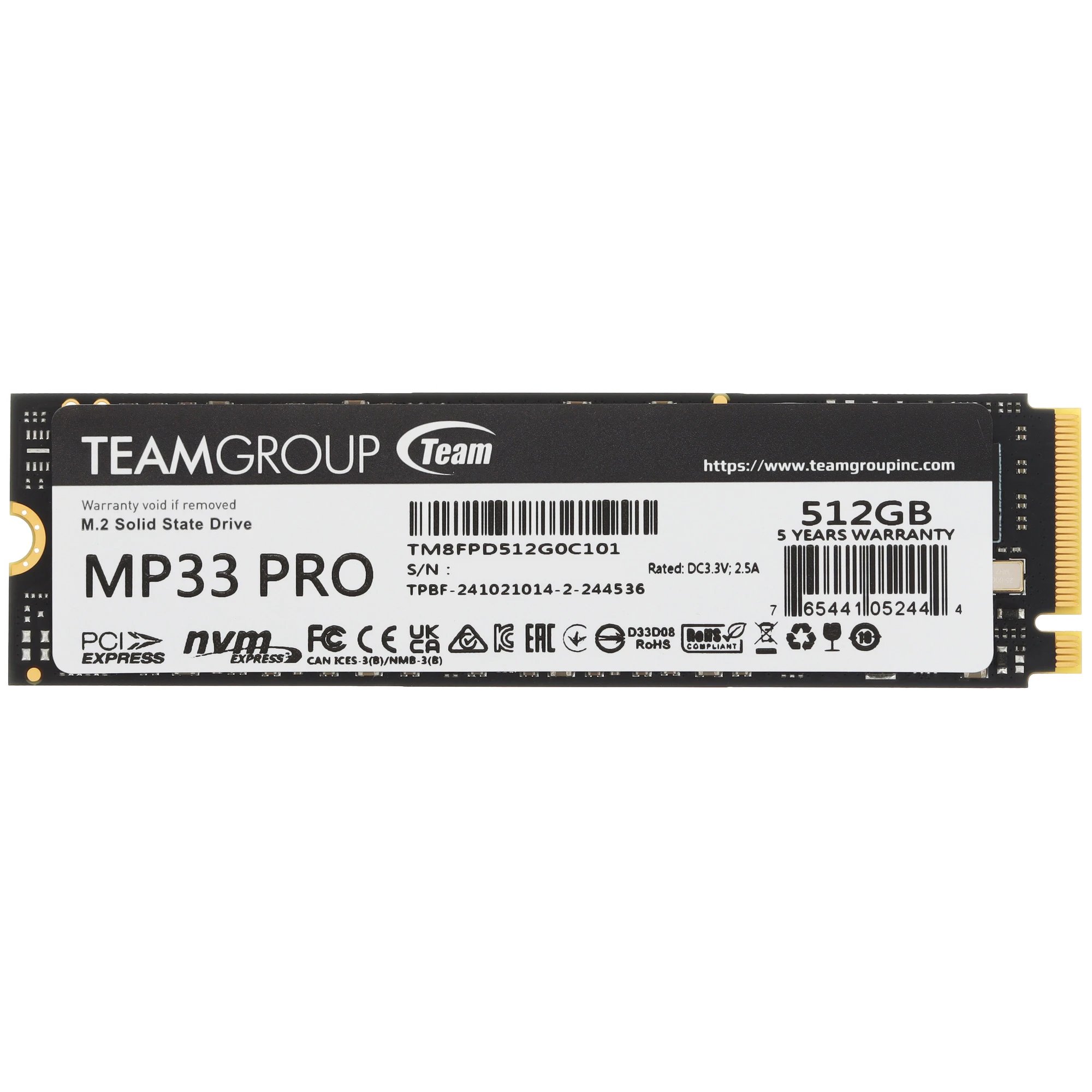 SSD Team Group MP33 Pro (TM8FPD512G0C101) 512GB