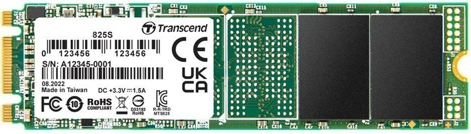 SSD Transcend MTS825 (TS500GMTS825S) M.2 500Gb (SATA3, up to 530/480MBs, 3D NAND, 180TBW, 22x80mm)
