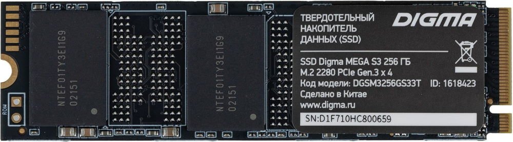 SSD Digma MEGA S3 DGSM3256GS33T PCI-E x4 256Gb M.2 2280