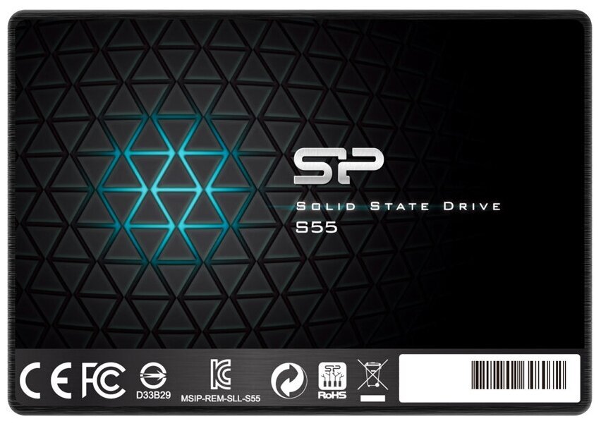 Внутренний SSD  Silicon Power  240GB  S55, SATA-III, R/W - 550/500 MB/s, 2.5", PS3108, TLC