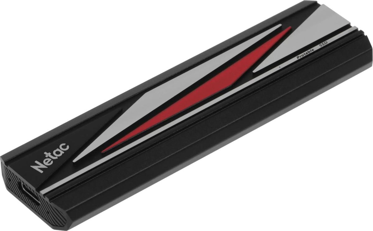 Внешний SSD  Netac   256 GB  ZX20L USB-C чёрный, USB 3.2