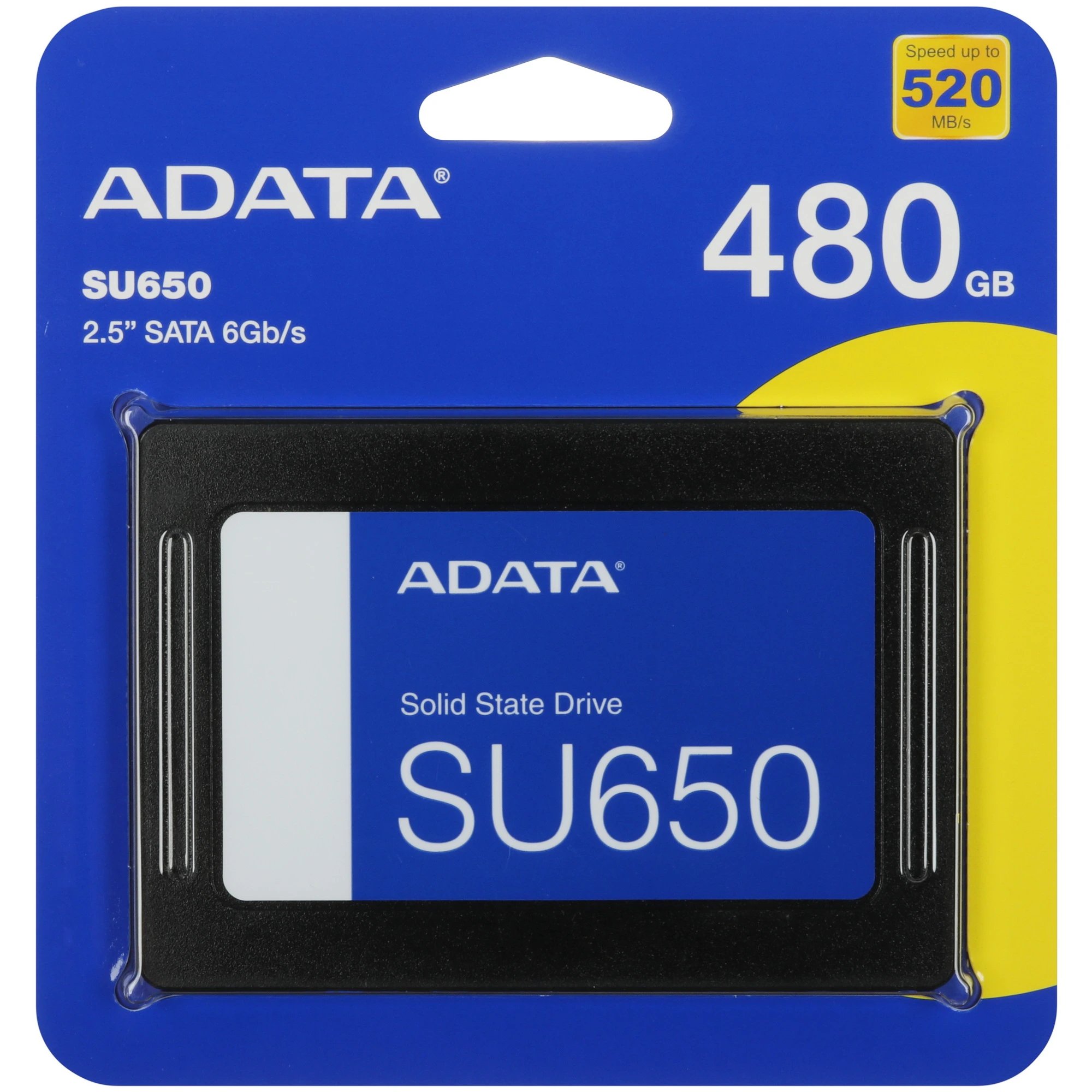 Внутренний SSD  A-Data   480GB  Ultimate SU650, SATA-III, R/W - 520/320 MB/s, 2.5", Silicon Motion, TLC 3D NAND