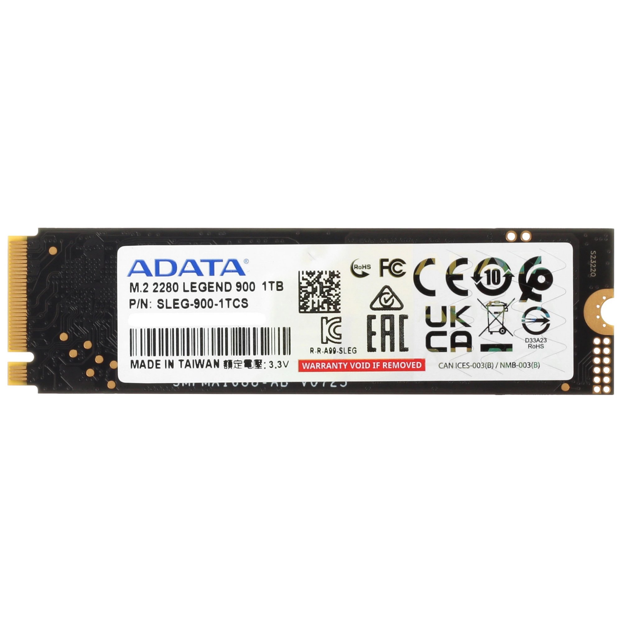 Внутренний SSD  A-Data  1TB  Legend 900, PCIe 4x4, R/W - 7000/4700 MB/s, (M.2), 2280, 3D TLC