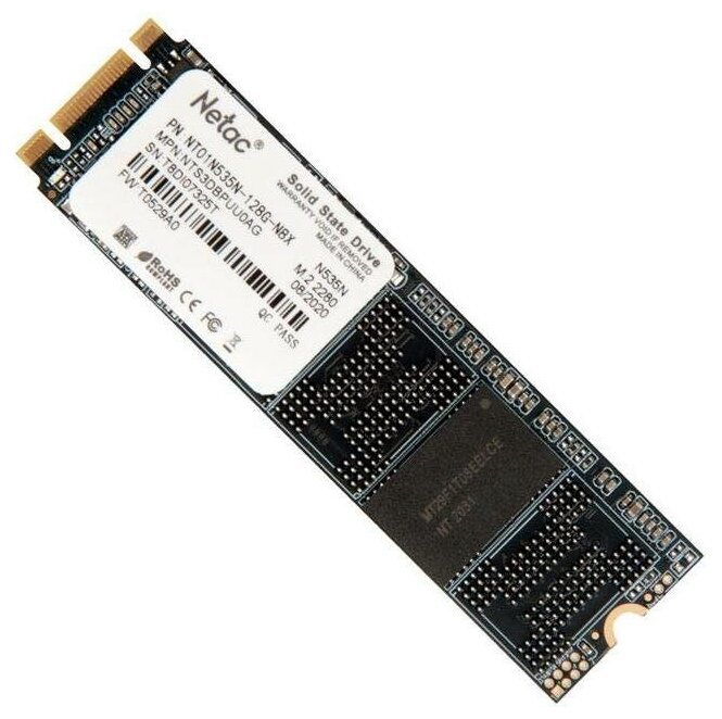 Внутренний SSD  Netac  128GB  N535N, SATA-III, R/W - 510/440 MB/s, (M.2), 2280, 3D NAND