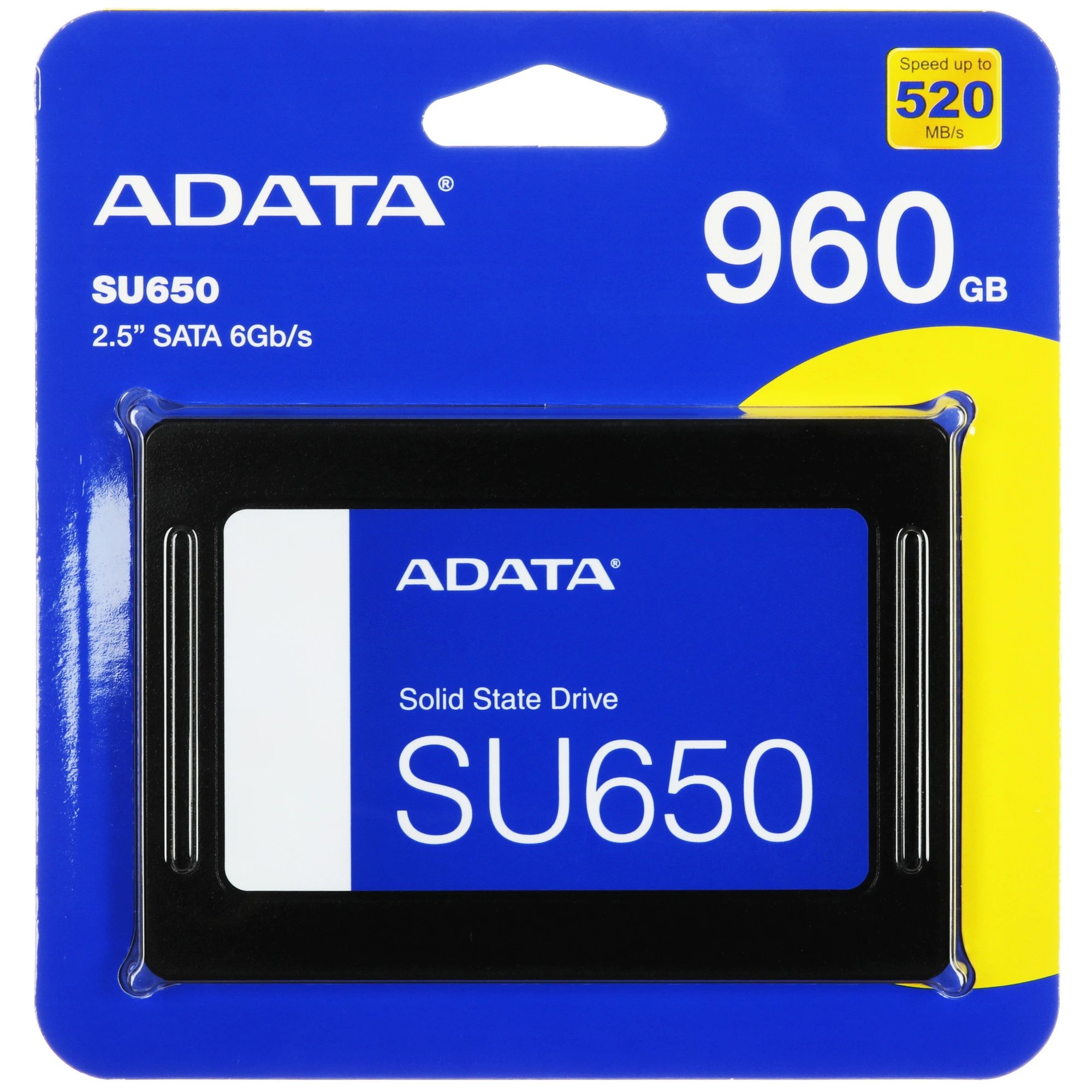 Внутренний SSD  A-Data   960GB  Ultimate SU650, SATA-III, R/W - 520/450 MB/s, 2.5", Silicon Motion, TLC 3D NAND