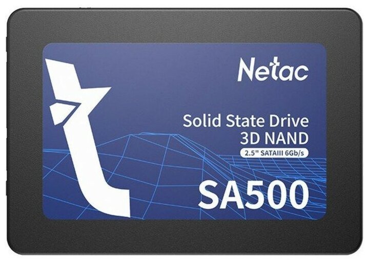 Внутренний SSD  Netac  120GB  SA500, SATA-III, R/W - 500/400 MB/s, 2.5", 3D NAND
