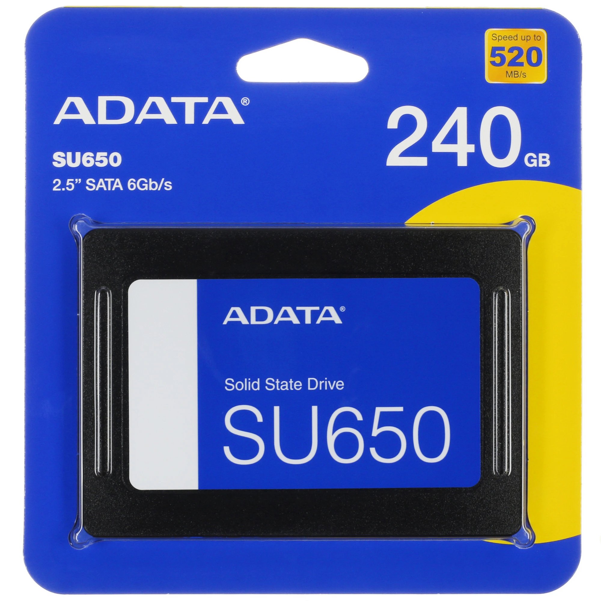 Внутренний SSD  A-Data   256GB  Ultimate SU650, SATA-III, R/W - 520/450 MB/s, 2.5", Silicon Motion, TLC 3D NAND