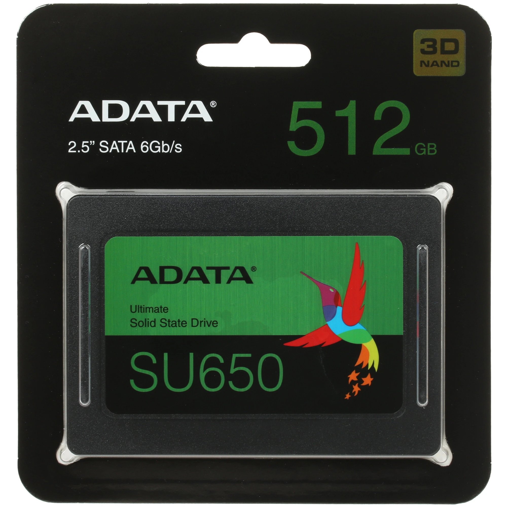 Внутренний SSD  A-Data   512GB  Ultimate SU650, SATA-III, R/W - 520/450 MB/s, 2.5", Silicon Motion, TLC 3D NAND