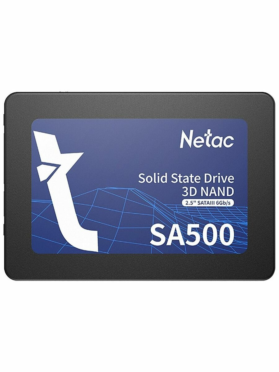 Внутренний SSD  Netac  512GB  SA500, SATA-III, R/W - 520/450 MB/s, 2.5", 3D NAND