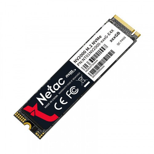 Внутренний SSD  Netac 1TB  NV2000, PCIe x4, R/W - 2500/2100 MB/s, (M.2), 2280, TLC 3D NAND